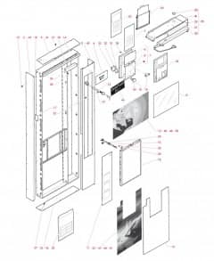 Drzwi strona zewnętrzna z panelem dotykowym - wersja dual cup