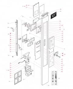 Drzwi strona zewnętrzna z panelem dotykowym