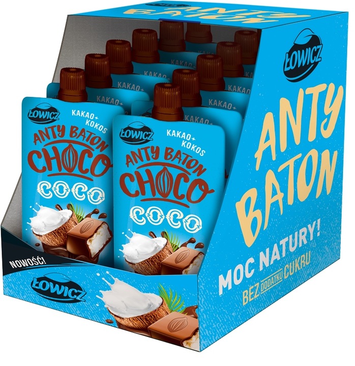 ŁOWICZ ANTYBATON COCO MUS CZEKOLADOWY 12X100G