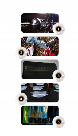 ZESTAW PREZENTOWY NUNO GOLD 4X KAWA ZIARNISTA ŚWIEŻO PALONA FILIŻANKA 200ML