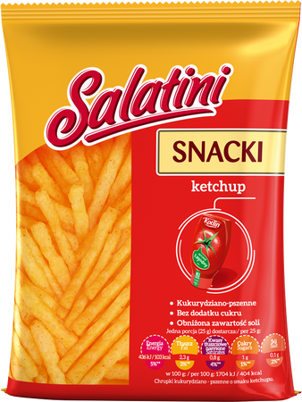 SNACKI KUKURYDZIANO-PSZENNE KETCHUP SALATINI 25G X 16SZT.