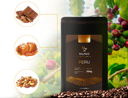 ZESTAW KAW ŚWIEŻO PALONYCH 100% ARABIKA NUNO GOLD LABEL 5X200G