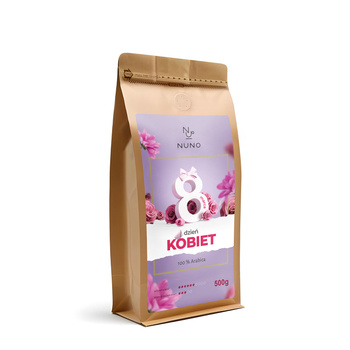 NUNO kawa ziarnista z etykietą DZIEŃ KOBIET 100% Arabica 500g