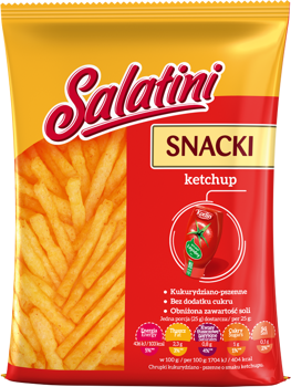 SNACKI KUKURYDZIANO-PSZENNE KETCHUP SALATINI 25G X 16SZT.