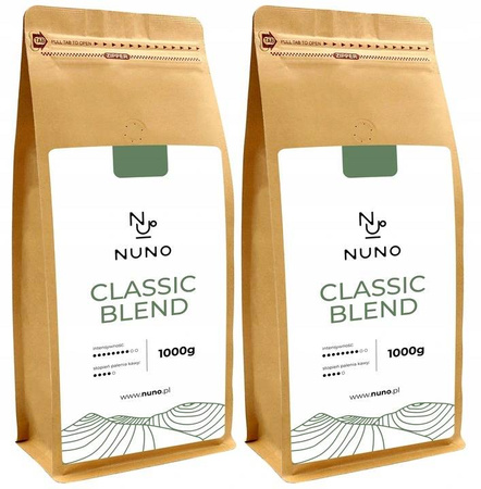 Kawa ziarnista NUNO Classic Blend 2kg ŚWIEŻA 72H OD WYPALENIA
