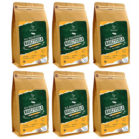 ZESTAW PREZENTOWY NUNO DLA NAUCZYCIELA BRASIL 6x200G 100% ARABIKA