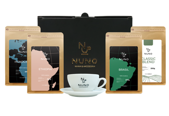 ZESTAW PREZENTOWY NUNO 4X KAWA ZIARNISTA FILIŻANKA 80 ML