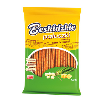 PALUSZKI BESKIDZKIE SER I CEBULKA 60G - 24 SZT.