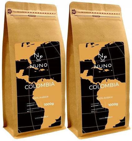 Kawa ZIARNISTA Colombia 100% ARABICA 2kg ŚWIEŻA 72H OD WYPALENIA