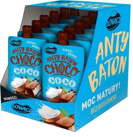 ŁOWICZ ANTYBATON COCO MUS CZEKOLADOWY 12X100G