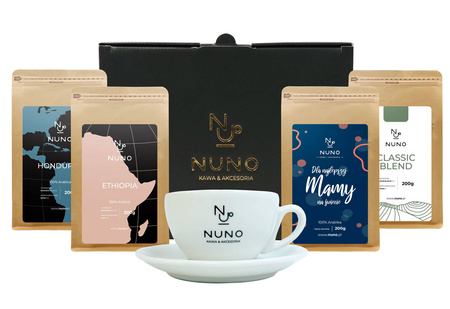 ZESTAW PREZENTOWY DLA MAMY NUNO 4X KAWA ZIARNISTA FILIŻANKA 200 ML