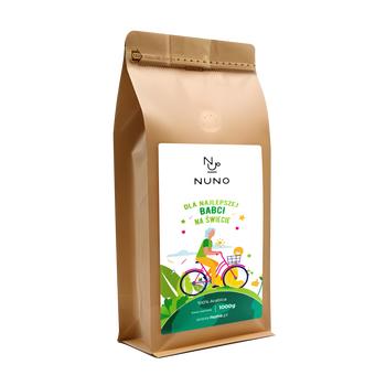 KAWA ZIARNISTA 1kg 100% Arabica ŚWIEŻO PALONA Prezent Na Dzień Babci NUNO