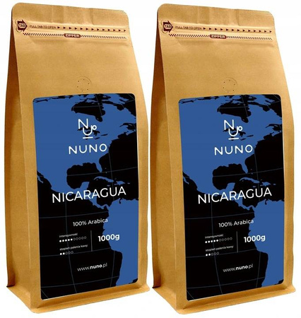 Kawa ZIARNISTA 2kg NICARAGUA 100% ARABICA 2kg ŚWIEŻA 72H OD WYPALENIA
