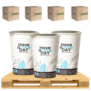 HAVE A NICE DAY 180ML KUBEK, KUBKI PAPIEROWE JEDNORAZOWE 180ML - PALETA (46800 szt.)