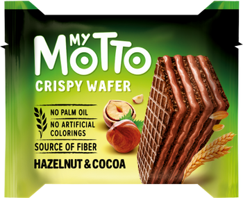 Wafelek Orzechowo-Kakaowy My Motto 30g (opakowanie 20 sztuk)