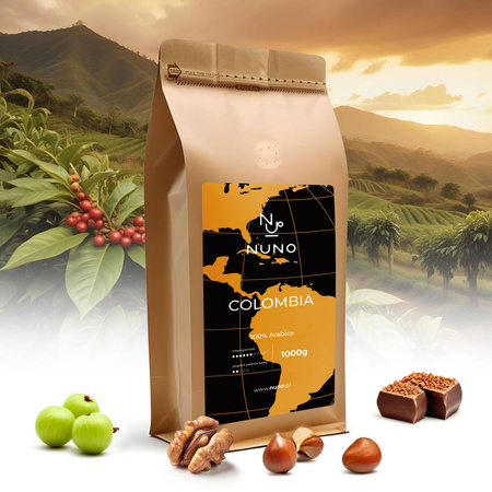 KAWA ZIARNISTA NUNO COLOMBIA 100% ARABICA 1000G