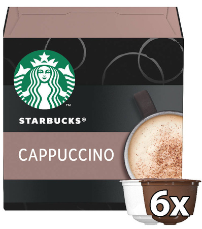 Nescafé Dolce Gusto Starbucks Cappuccino Kawa w kapsułkach 120 g (6 x 14,5 g i 6 x 5,5 g)