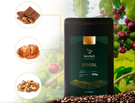 ZESTAW KAW ŚWIEŻO PALONYCH 100% ARABIKA NUNO GOLD LABEL 5X200G