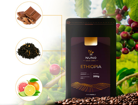 ZESTAW KAW ŚWIEŻO PALONYCH 100% ARABIKA NUNO GOLD LABEL 3X200G