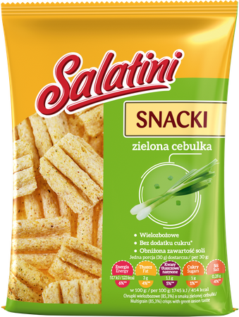 SNAXY WIELOZBOŻOWE ZIELONA CEBULKA SALATINI 30G X 16SZT.