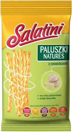 PALUSZKI SALATINI NATURES Z CZOSNKIEM 40G X 42SZT.