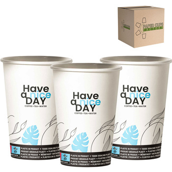 HAVE A NICE DAY 340ML KUBEK, KUBKI PAPIEROWE JEDNORAZOWE 340 ML - KARTON (1060 szt.)