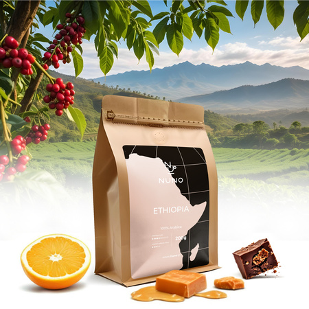 KAWA ZIARNISTA NUNO ETHIOPIA 100% ARABICA 200G