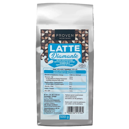 MLEKO PROVEN INTSTANT DRINKS LATTE DIAMANTE GRANULARE 500G