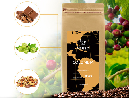 KAWA ZIARNISTA NUNO COLOMBIA 100% ARABICA 6 KG